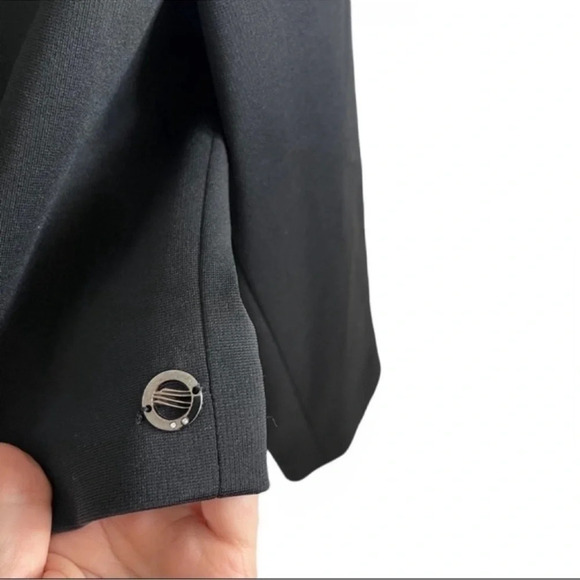 ANGELO MARANI Italian Designer Long Sleeves Black Blazer Size 48 (US L) - Picture 16 of 16